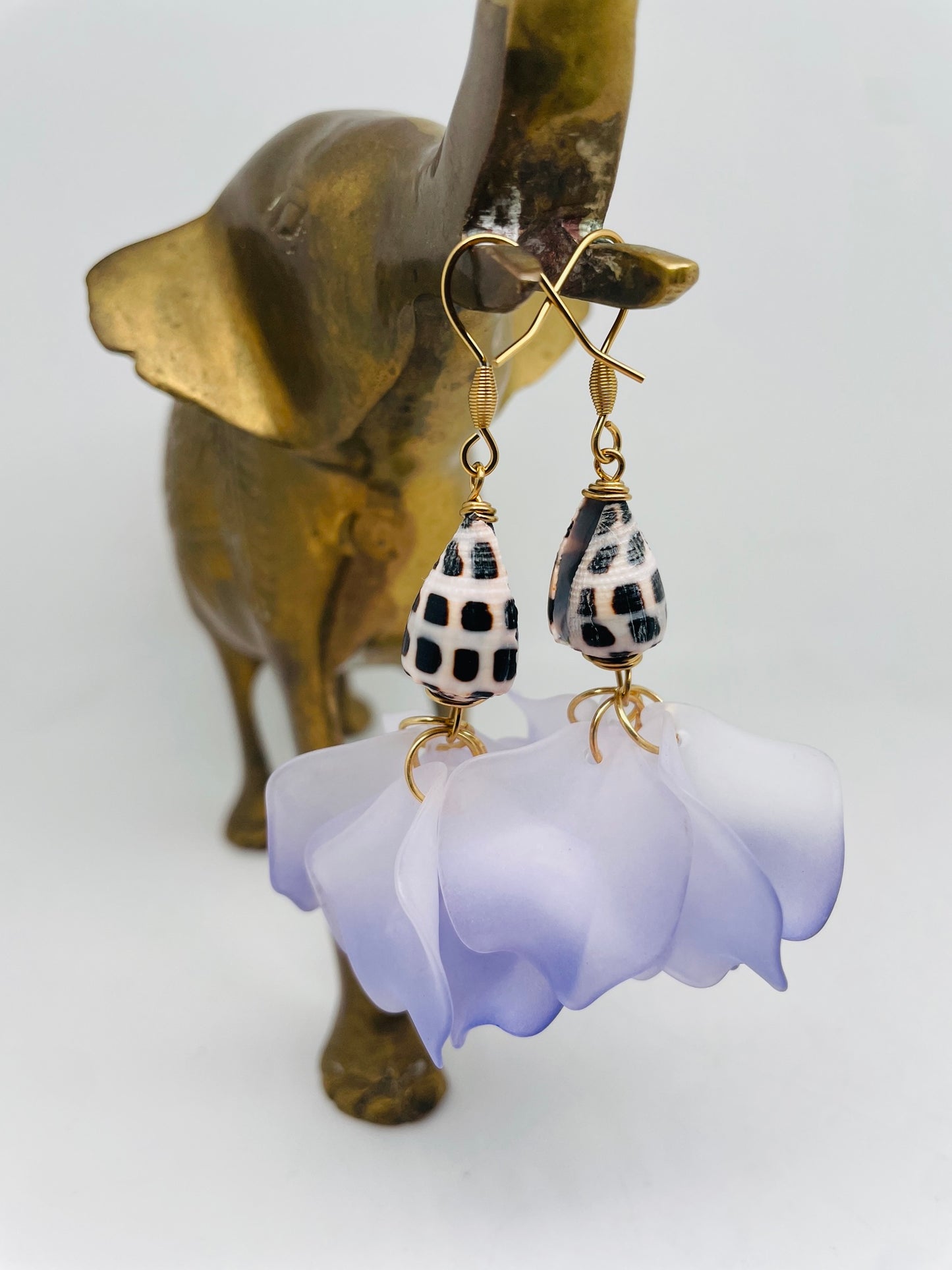 Boucle d'oreilles BOUGAINVILLIERS MAUVE