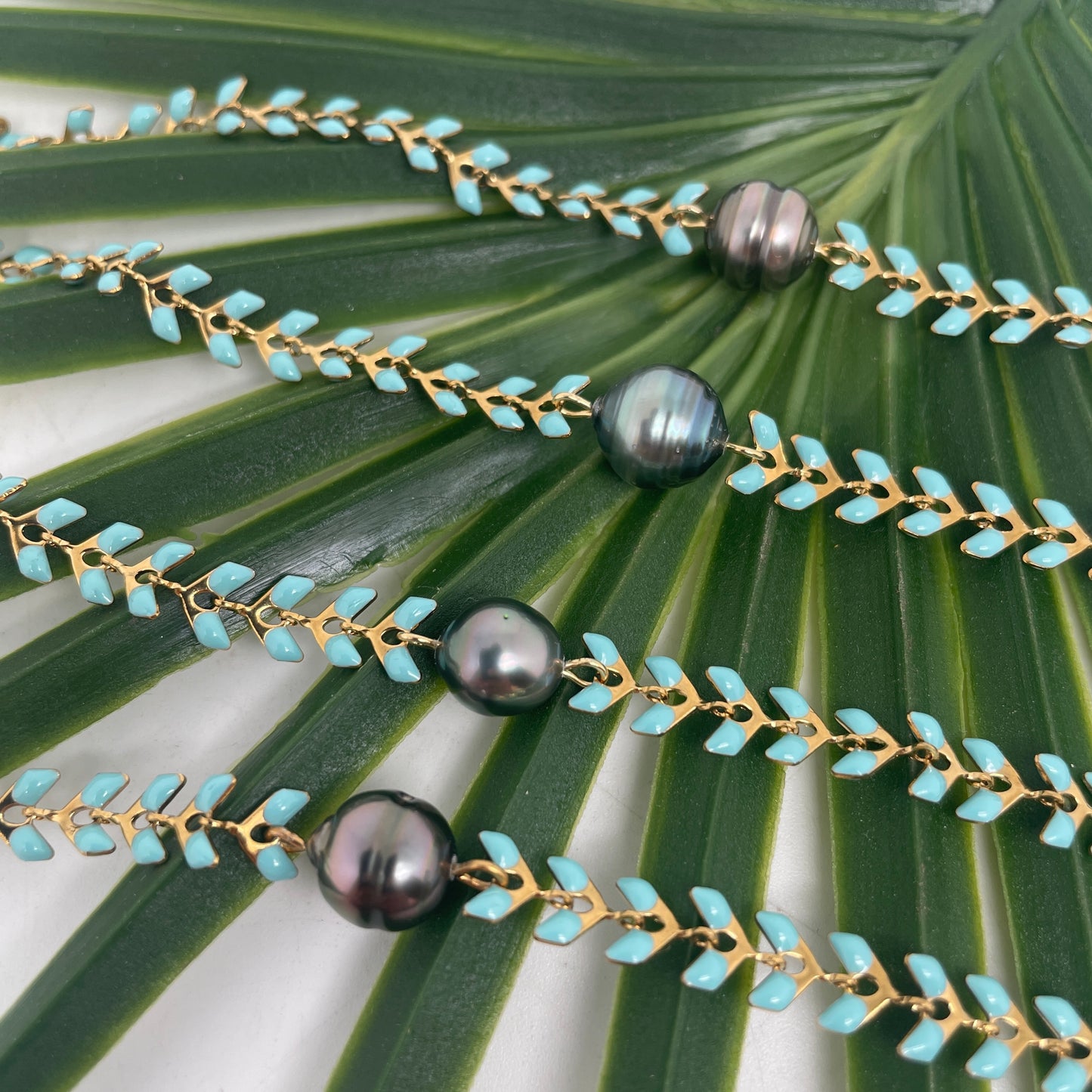 Bracelet liane bleu clair