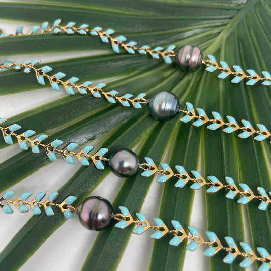 Bracelet liane bleu clair
