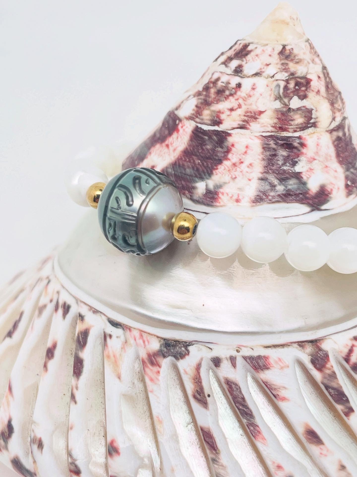 Bracelet NACRE & PERLE GRAVÉE