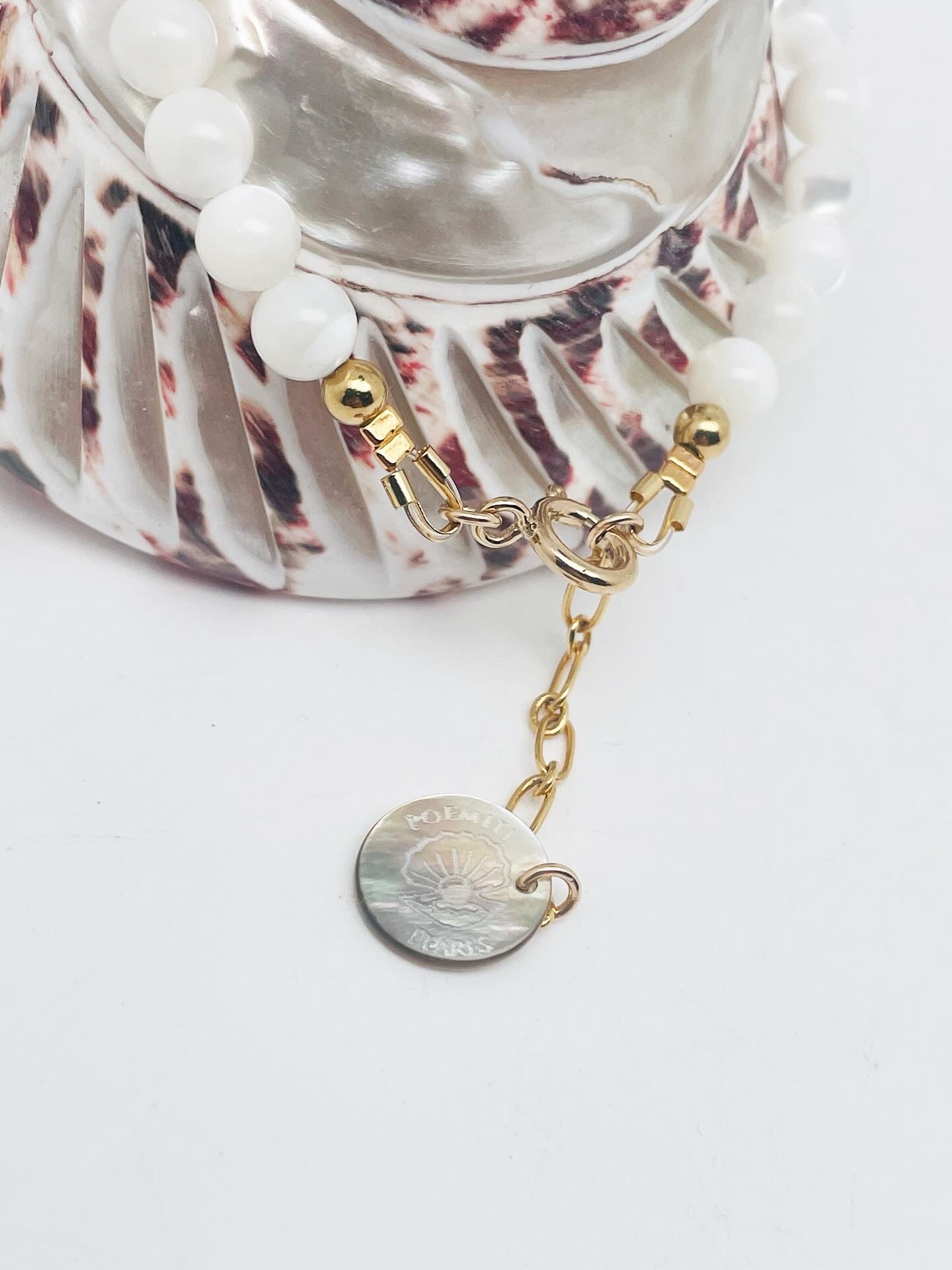 Bracelet NACRE & PERLE GRAVÉE
