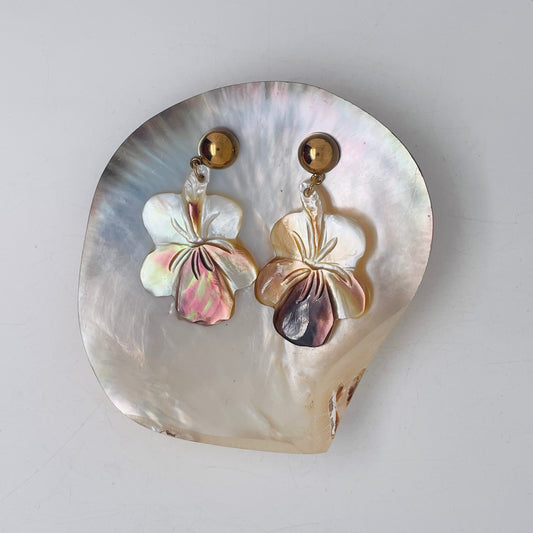 Boucle d'oreilles NACRE HIBISCUS