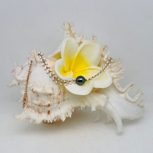 Bracelet LIANE blanche PALMIER