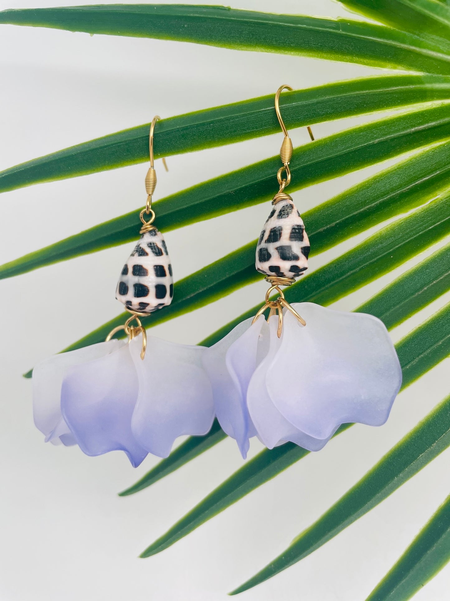 Boucle d'oreilles BOUGAINVILLIERS MAUVE